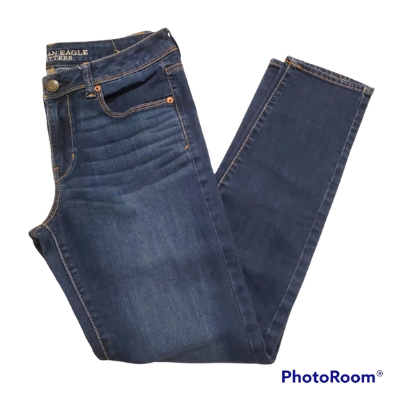 AEO super skinny medium wash jeans size 10